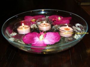 Floating Soy wax candles set;