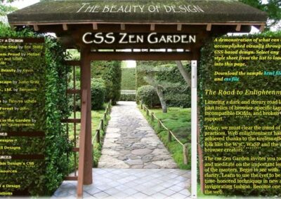 CSS Zen GardenHome page w/o content