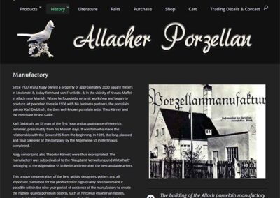Allach Porcelain History page