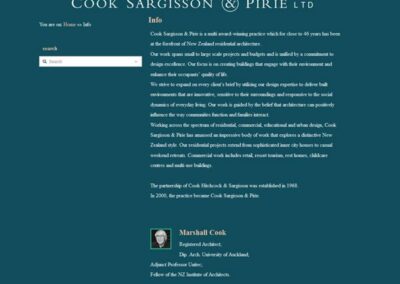 Cook Sargisson & Pirie info page