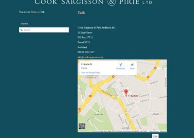 Cook Sargisson & Pirie talk/contact page