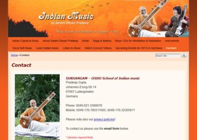 Indian Music previous Contact page pre 2019
