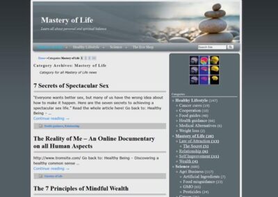 Mastery of Life category page;