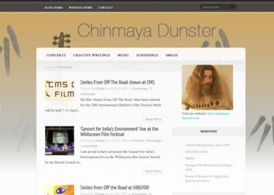 Chinmaya Dunster's Blog screenings page