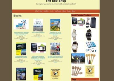 The Eco Shop Books products category page;
