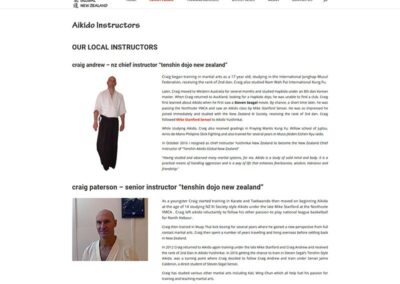 Tenshin Aikido Instructors page