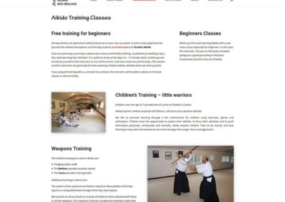 Tenshin Aikido Classes page