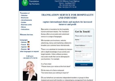 Final website design for Translation Bureau Ltd.